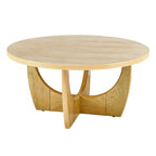 Mesa de centro redonda de madera para sala de estar