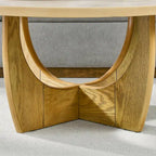 Mesa de centro redonda de madera para sala de estar
