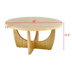 Mesa de centro redonda de madera para sala de estar