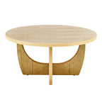 Mesa de centro redonda de madera para sala de estar