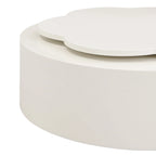 Mesa de centro redonda moderna de 2 piezas, tablero giratorio 360 grados en forma de flor con 2 cajones, mesa auxiliar de círculo superior con vidrio