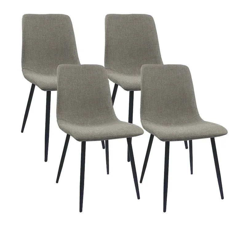 Mesa de cocina de madera de mediados de siglo, mesa y sillas de comedor para apartamento pequeño con base y patas de metal para cocina