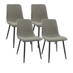 Mesa de cocina de madera de mediados de siglo, mesa y sillas de comedor para apartamento pequeño con base y patas de metal para cocina
