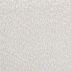 Silla de comedor Caia Boucle - Sillón moderno tapizado, color crema, diseño minimalista