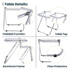 Mesa Rectangular Plegable con Estructura de Aluminio - 16.73