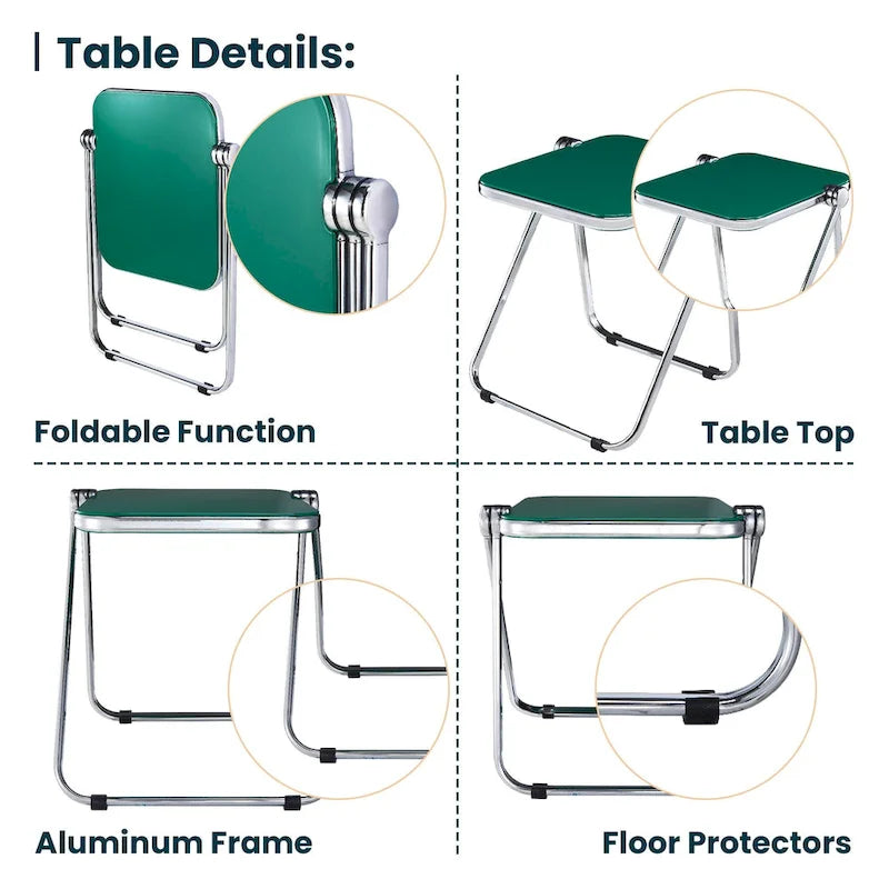 Mesa Rectangular Plegable con Estructura de Aluminio - 16.73