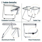 Mesa Rectangular Plegable con Estructura de Aluminio - 16.73
