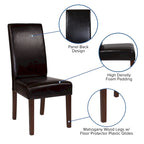 Sillón tapizado tipo Parsons con detalle de panel lateral