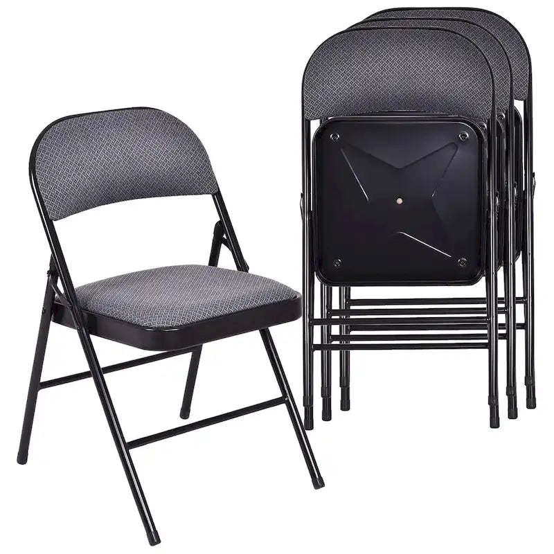 Sillas plegables con estructura metálica Sillas portátiles con asiento acolchado