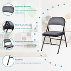 Sillas plegables con estructura metálica Sillas portátiles con asiento acolchado