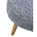 Puf otomano de madera de rafia natural hecho a mano