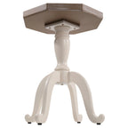 Mesa auxiliar octagonal de madera maciza estilo rústico de 24.6 - 24.6 x 18.1 x 18.1