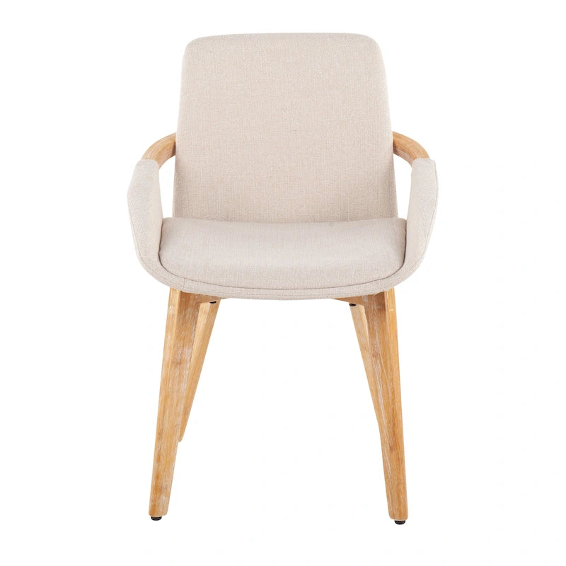 Silla de comedor de madera natural Pugo