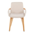 Silla de comedor de madera natural Pugo