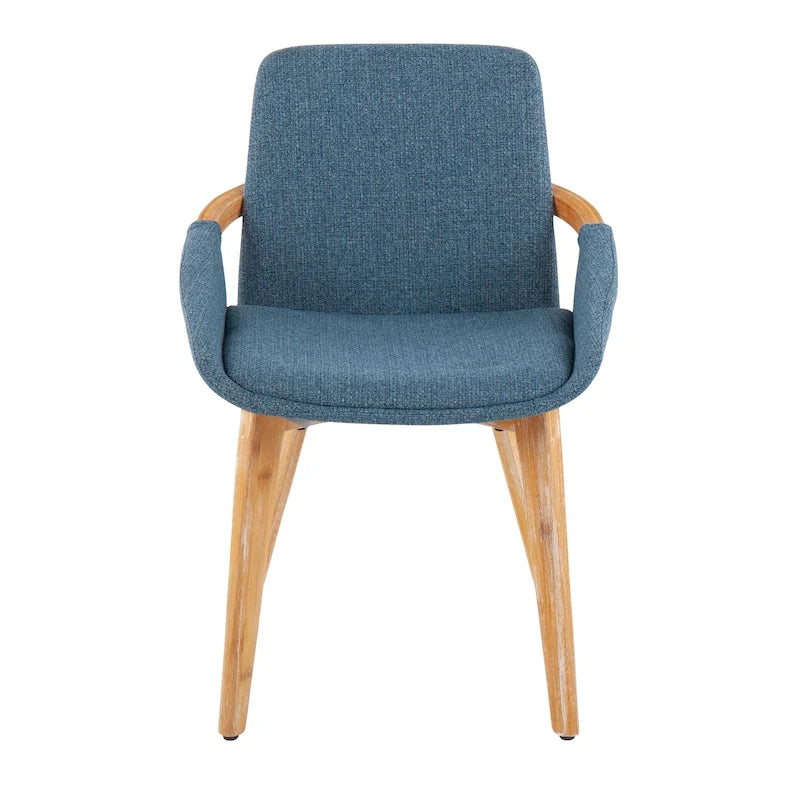 Silla de comedor de madera natural Pugo