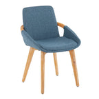 Silla de comedor de madera natural Pugo
