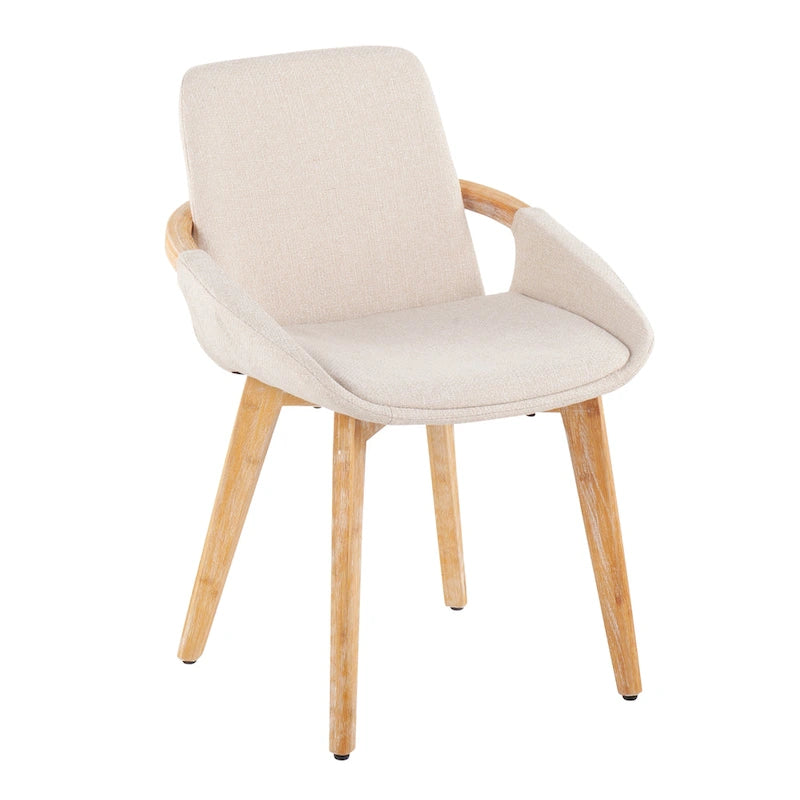 Silla de comedor de madera natural Pugo