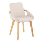 Silla de comedor de madera natural Pugo