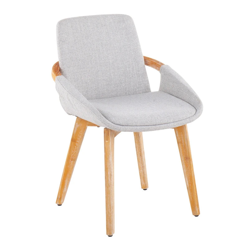 Silla de comedor de madera natural Pugo