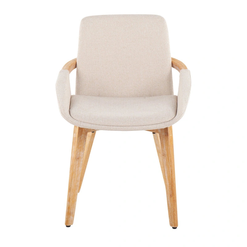 Silla de comedor de madera natural Pugo