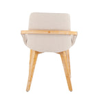 Silla de comedor de madera natural Pugo