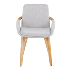 Silla de comedor de madera natural Pugo