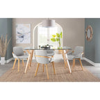 Silla de comedor de madera natural Pugo