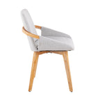Silla de comedor de madera natural Pugo