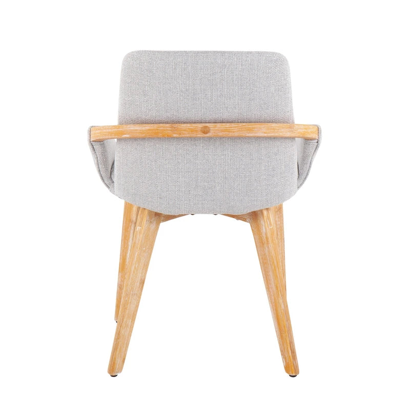 Silla de comedor de madera natural Pugo