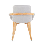 Silla de comedor de madera natural Pugo