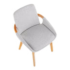 Silla de comedor de madera natural Pugo