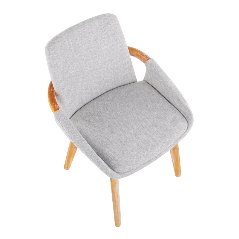Silla de comedor de madera natural Pugo