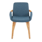 Silla de comedor de madera natural Pugo