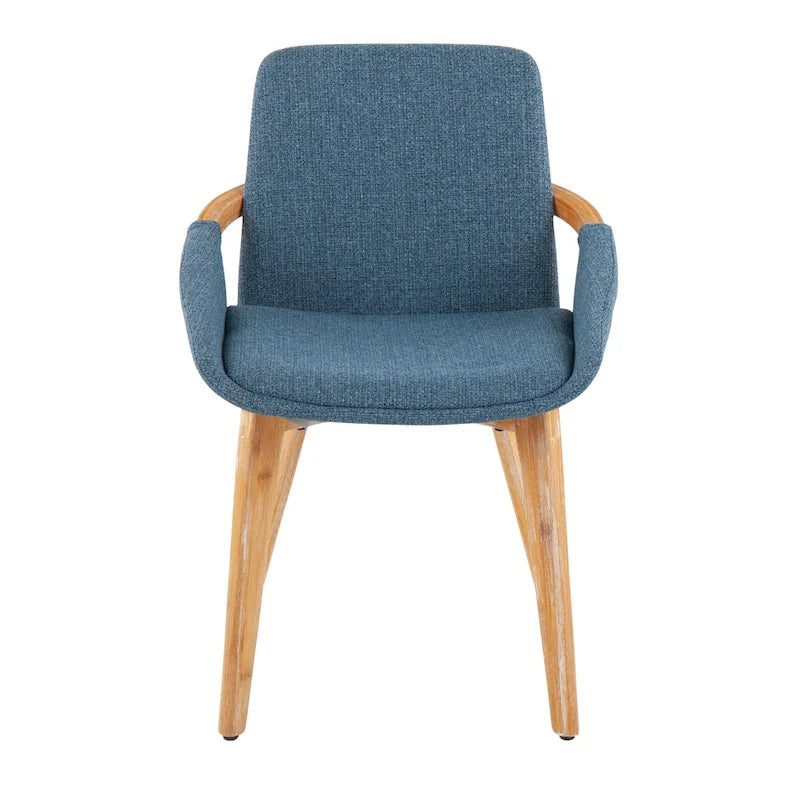 Silla de comedor de madera natural Pugo
