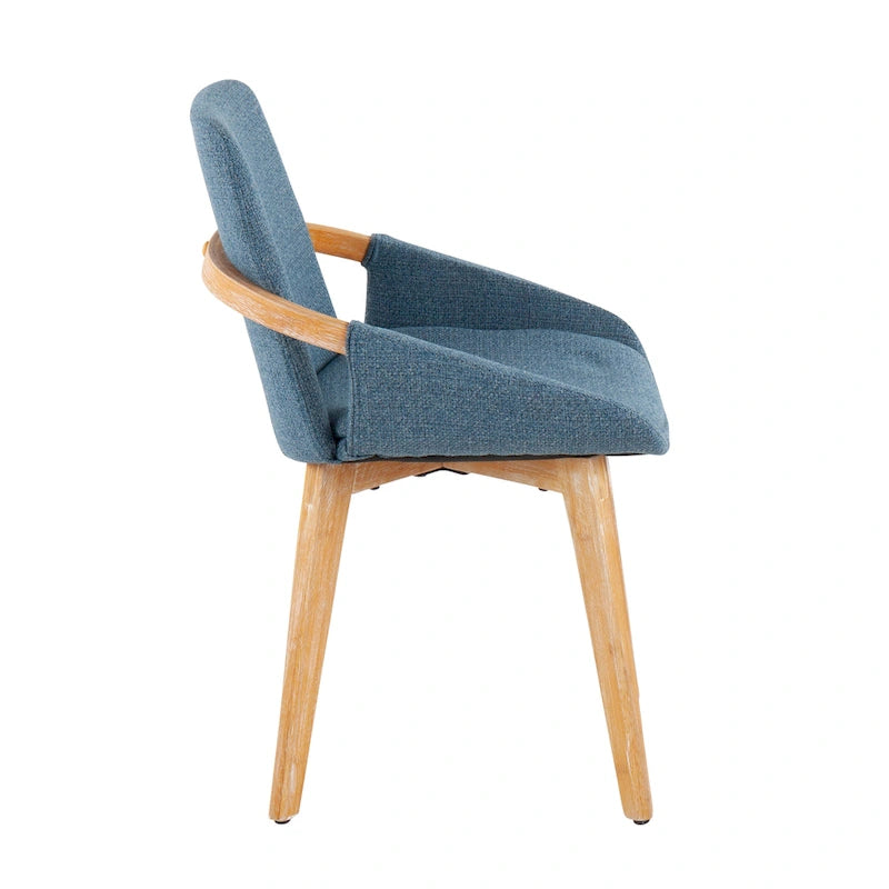 Silla de comedor de madera natural Pugo