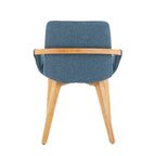 Silla de comedor de madera natural Pugo