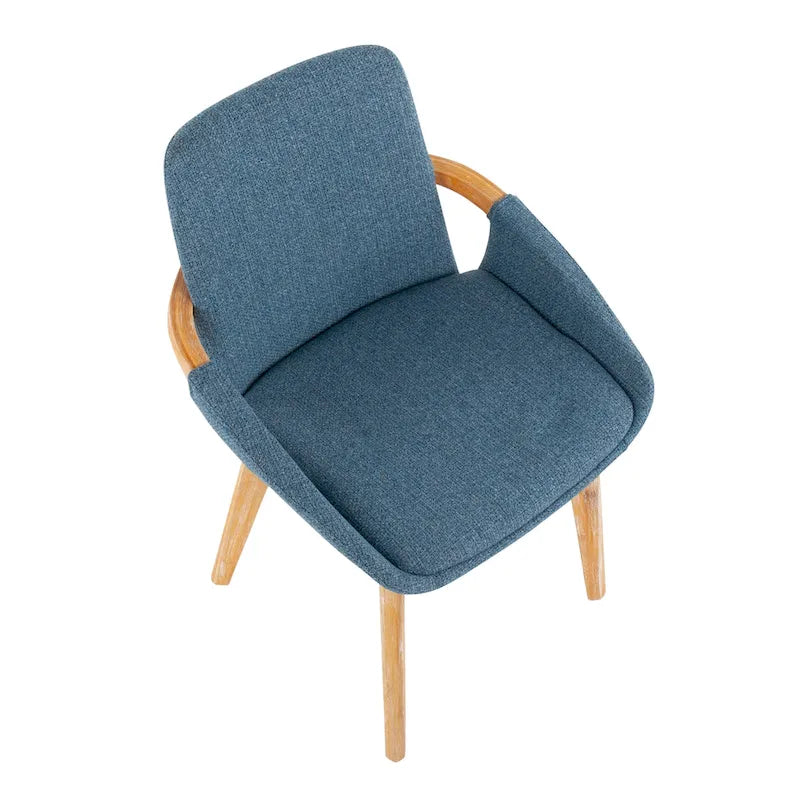 Silla de comedor de madera natural Pugo