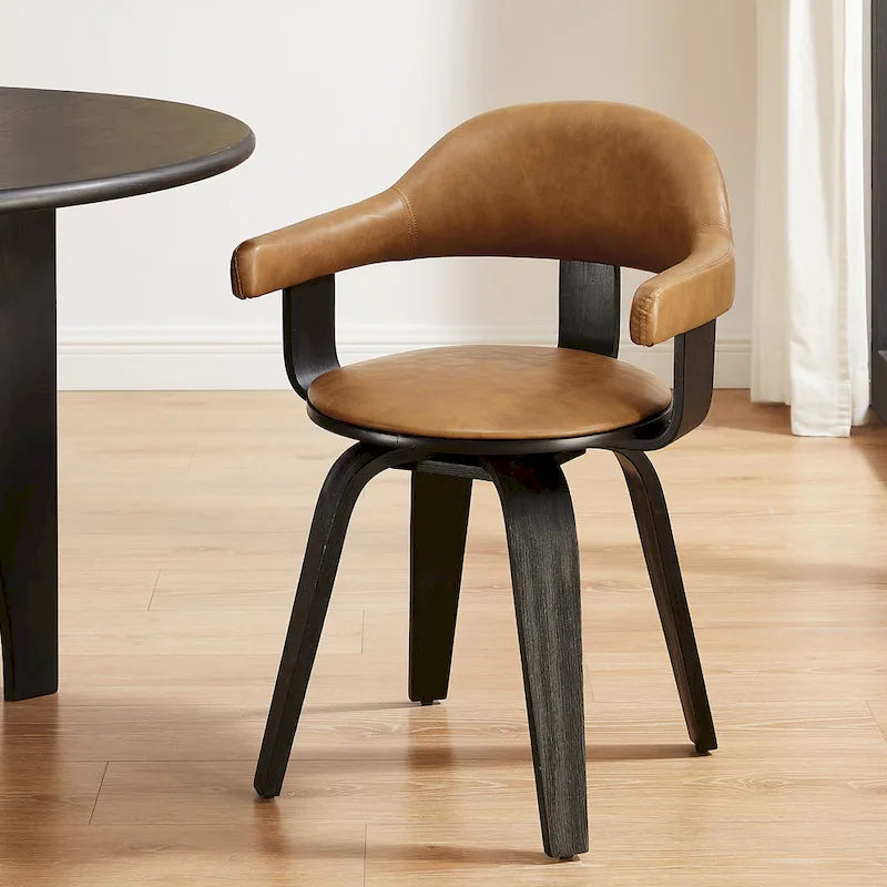 Sillón giratorio decorativo moderno de mediados de siglo