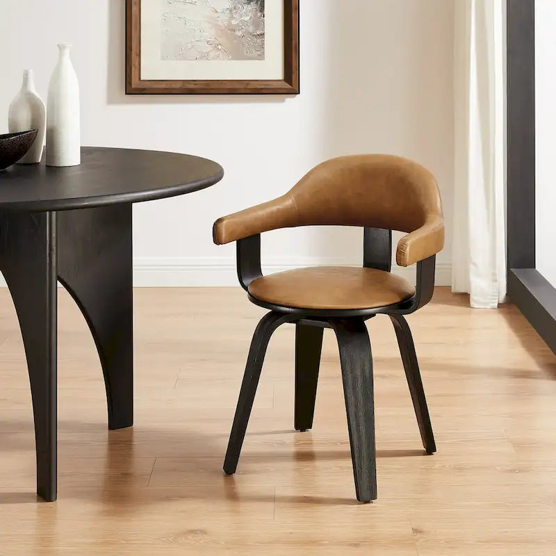 Sillón giratorio decorativo moderno de mediados de siglo