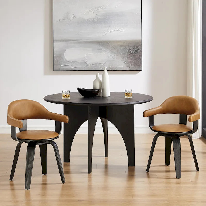 Sillón giratorio decorativo moderno de mediados de siglo