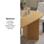 Mesa de Comedor Ovalada de Madera Maciza Estilo Nórdico - Perfecta para Reuniones de 6 Personas 67 - 67*34*30