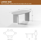 Mesa de Comedor Ovalada de Madera Maciza Estilo Nórdico - Perfecta para Reuniones de 6 Personas 67 - 67*34*30
