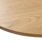 Mesa de Comedor Ovalada de Madera Maciza Estilo Nórdico - Perfecta para Reuniones de 6 Personas 67 - 67*34*30