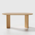 Mesa de Comedor Ovalada de Madera Maciza Estilo Nórdico - Perfecta para Reuniones de 6 Personas 67 - 67*34*30