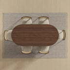 Mesa de Comedor Ovalada de Madera Maciza Estilo Nórdico - Perfecta para Reuniones de 6 Personas 67 - 67*34*30