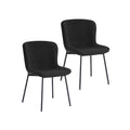 Sillas de comedor tapizadas en tela con patas de acero