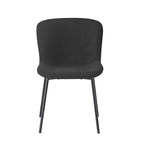Sillas de comedor tapizadas en tela con patas de acero