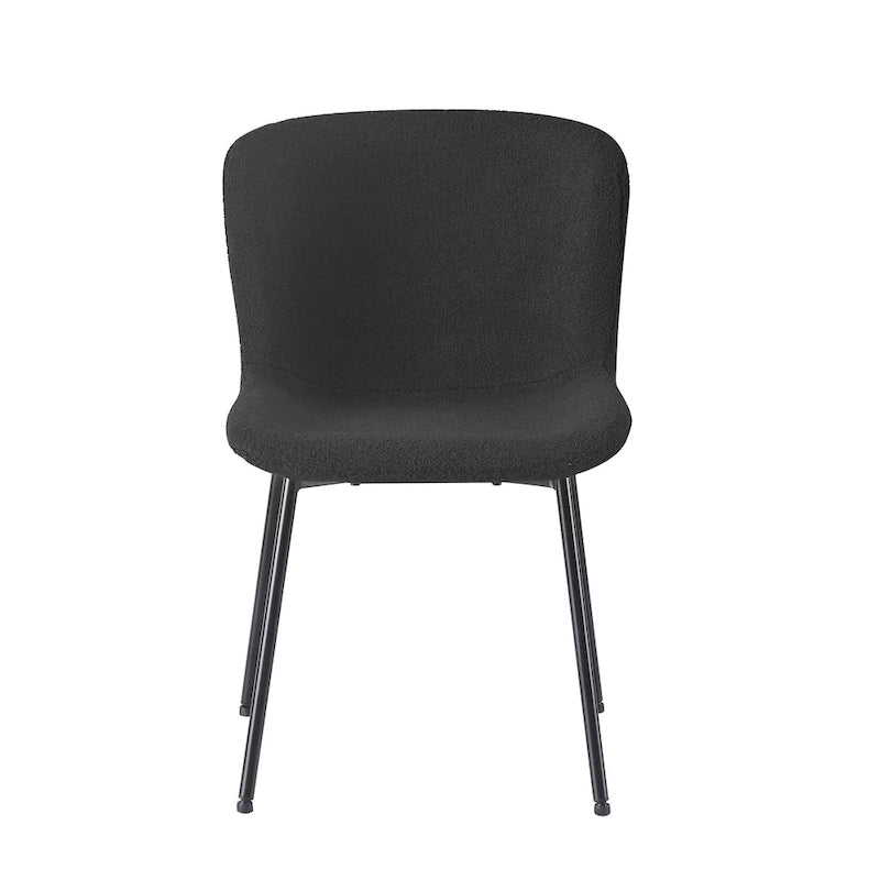 Sillas de comedor tapizadas en tela con patas de acero