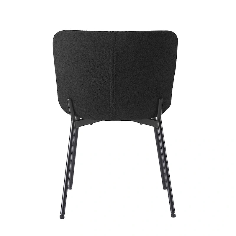 Sillas de comedor tapizadas en tela con patas de acero