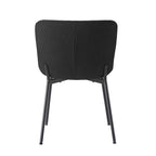 Sillas de comedor tapizadas en tela con patas de acero